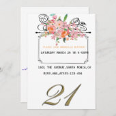 Onbekende uitnodiging voor bloederige verjaardag (Voorkant / Achterkant)