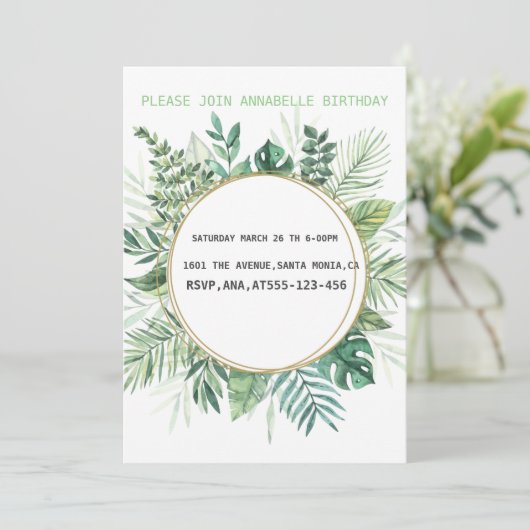 Onbekende uitnodiging voor bloederige verjaardag (Staand voorkant)