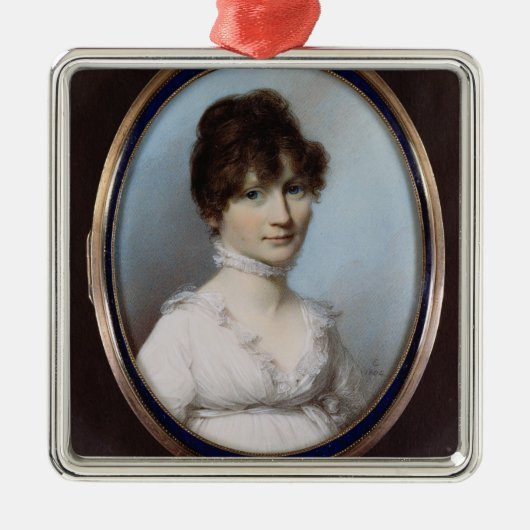 Onbekende vrouw metalen ornament (Voorkant)