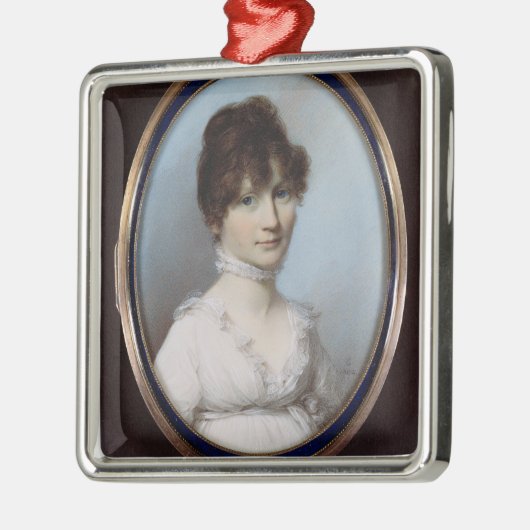 Onbekende vrouw metalen ornament (Links)