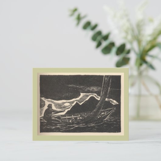 Onbekende wateren briefkaart (Staand voorkant)