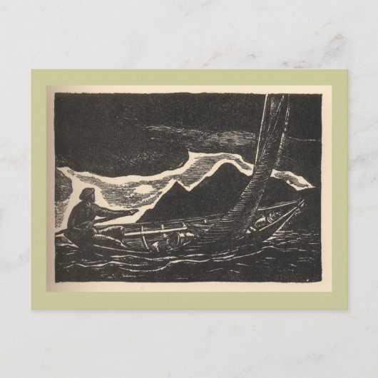 Onbekende wateren briefkaart (Voorkant)