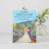 Onbekwaam om trouwuitnodiging kaart bij te wonen (Staand voorkant)