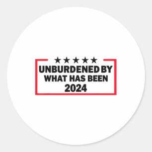 Onbelast door wat de overwinning van Trump 2024 is Ronde Sticker