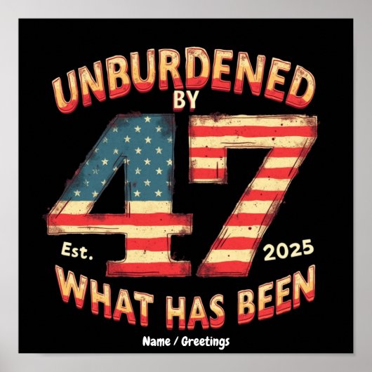 Onbelast door Wat Is Vastgesteld 2025 Grappige Tru Poster (Voorkant)