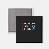 Onbelaste Staten van Amerika Magneet (Voorkant / Achterkant)