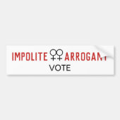 Onbeleefd arrogante vrouwen Stemsymbool Vrouw Bumpersticker (Voorkant)