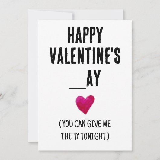 onbeleefd en grappige Valentijnsdag Kaart voor hem (Voorkant)