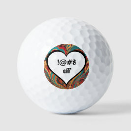 Onbeleefd Grappig Hart Ontwerp !@#$ Golfballen