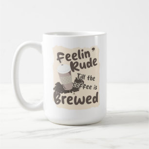 Onbeleefd koffie gebrouwen ochtendritueel koffiemok