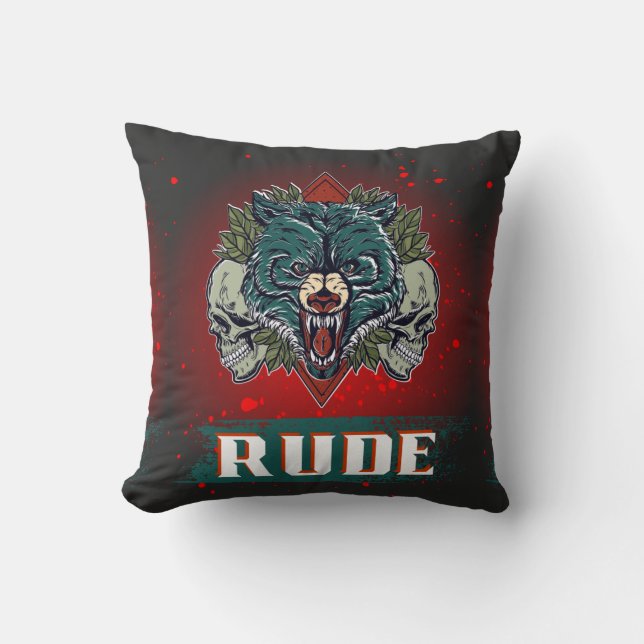 Onbeleefd, schedel en beer kussen (Voorkant)