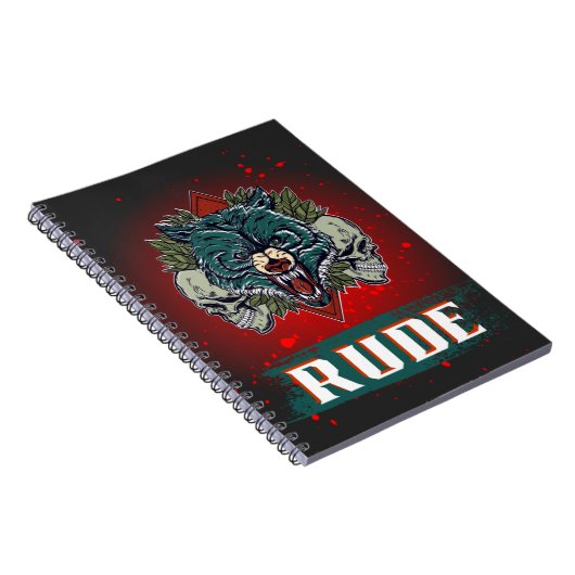 Onbeleefd, schedel en beer notitieboek (Rechterzijde)