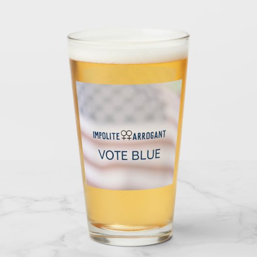 Onbeleefde arrogante vrouwen stemmen blauw 2024 ve glas (Voorkant gevuld)