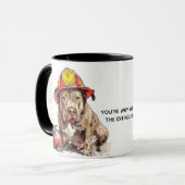 Onbeleefde Brandweerman Mok Hond Brandgevaar Grap (Voorkant links)
