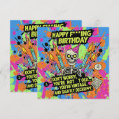 Onbeleefde grappige verjaardagskaarten (Voorkant / Achterkant)