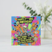 Onbeleefde grappige verjaardagskaarten (Staand voorkant)