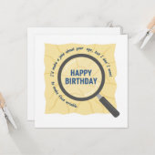 Onbeleefde grappige verjaardagskaarten kaart (Voorkant / Achterkant in situ)