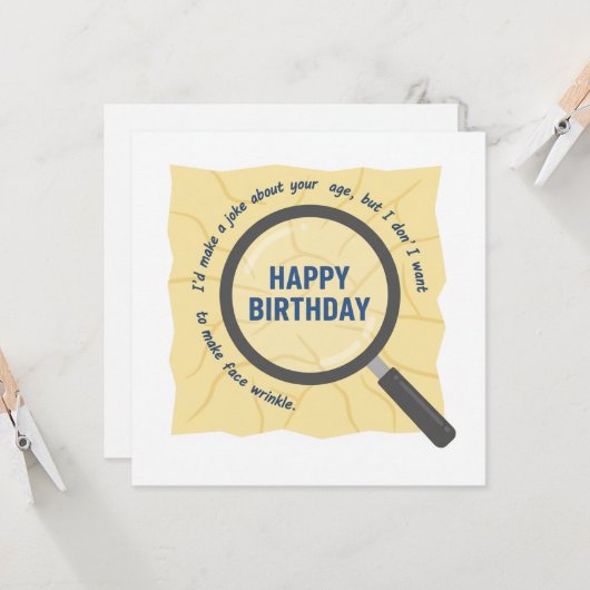 Onbeleefde grappige verjaardagskaarten kaart (Voorkant / Achterkant in situ)