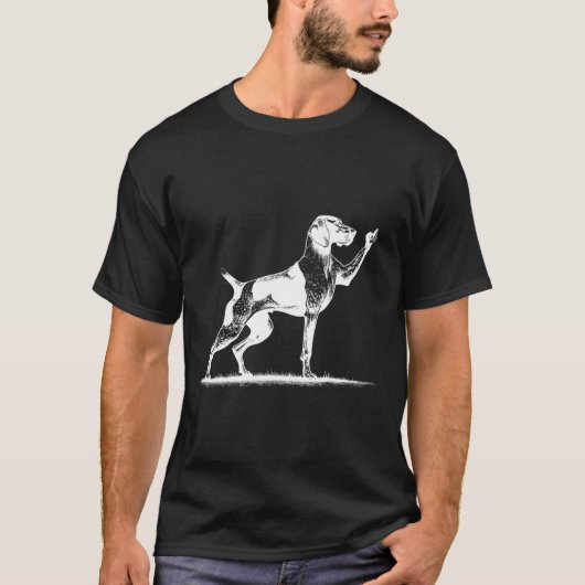 Onbeleefde Pointer Hond Gat Duitse Kortharige Poin T-shirt (Voorkant)