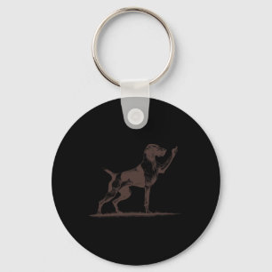 Onbeleefde Pointer Hond Hole Duitse Kortharige Poi Sleutelhanger