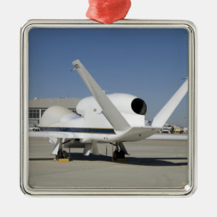 Onbemand vliegtuig van Global Hawk Metalen Ornament
