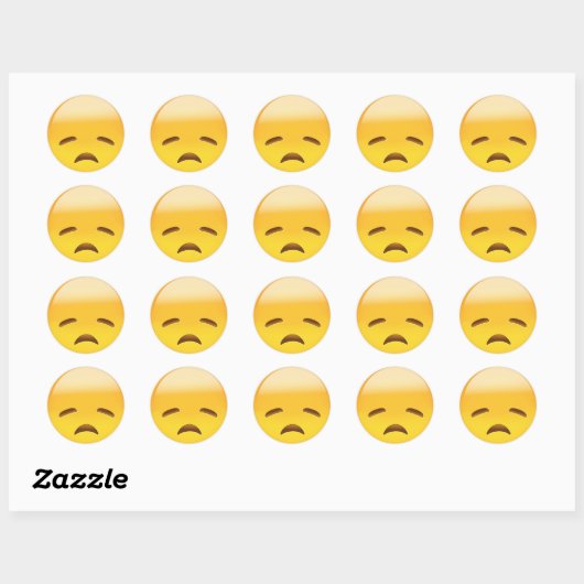 Onbenoemd Face Emoji Ronde Sticker (Vel)
