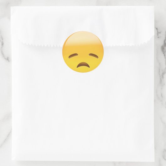 Onbenoemd Face Emoji Ronde Sticker (Tas)