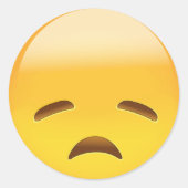 Onbenoemd Face Emoji Ronde Sticker (Voorkant)
