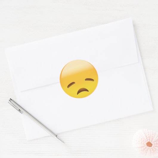 Onbenoemd Face Emoji Ronde Sticker (Envelop)