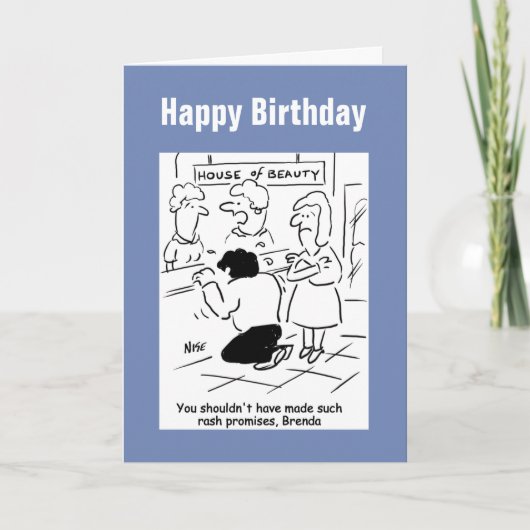 Onbenoemde echtgenoot in Beauty Salon Kaart (Voorkant)