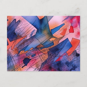 "Onbenut Potentieel" Hedendaagse Abstracte Kunst Briefkaart
