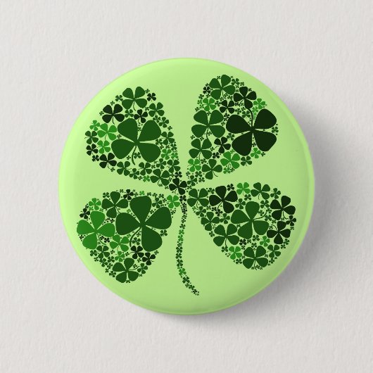 Onbepaald Lucky 4-leaf Clover Ronde Button 5,7 Cm (Voorkant)