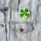 Onbepaald Lucky 4-leaf Clover Ronde Button 5,7 Cm (In situ)