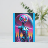 Onbepaald retrofuturisme - Ken Gage Art Briefkaart (Staand voorkant)