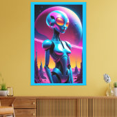 Onbepaald retrofuturisme - Ken Gage Art Canvas Afdruk (Insitu (Woonkamer))