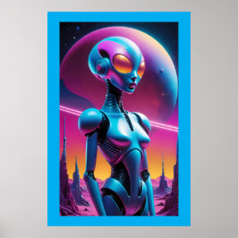 Onbepaald retrofuturisme - Ken Gage Art Poster
