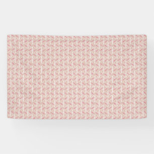 Onbeperkt Happy Feast op een witte en roze achterg Spandoek