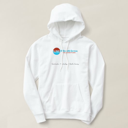 Onbeperkt leren: Mannen’s Hooded Sweatshirt (Design voorkant)