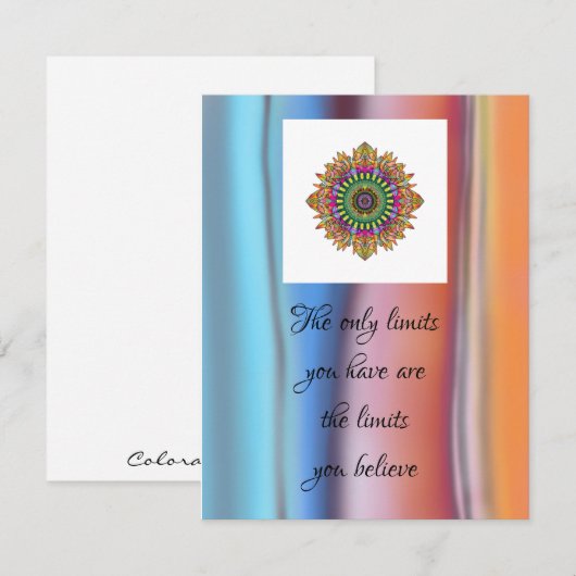 onbeperkt notitiekaartje (Voorkant / Achterkant)