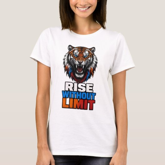 Onbeperkt stijgen Wrede Tijgerbrul T-shirt (Voorkant)