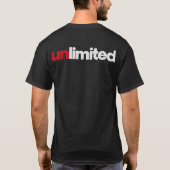Onbeperkt T-shirt met typografie (Achterkant)