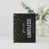 Onbeperkte ansichtkaart (zwart) briefkaart (Staand voorkant)