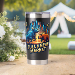 Onbeperkte handelsaandelenmarkt Grafiek Atletisch Geïsoleerde Drinkbeker