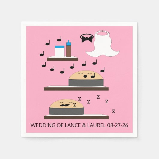 Onberijpte Trouwtaarten: Servet (Voorkant)