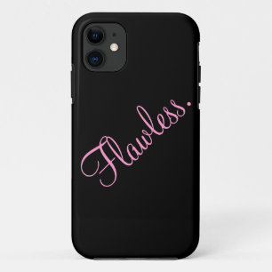 Onberispelijke tekst zwart en roze iPhone 11 hoesje