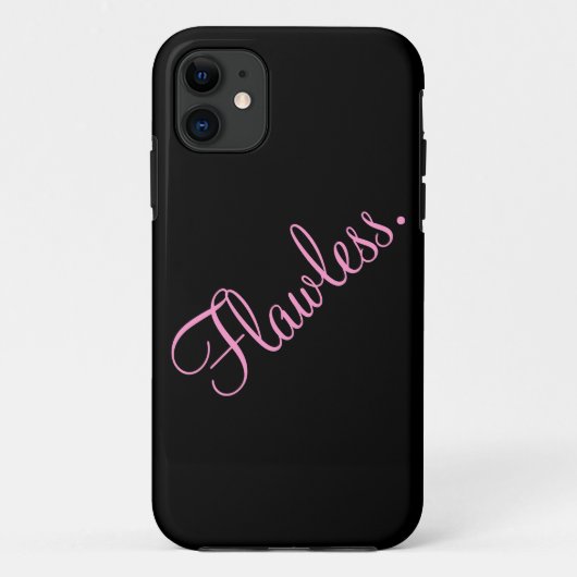 Onberispelijke tekst zwart en roze Case-Mate iPhone case (Achterkant)