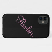 Onberispelijke tekst zwart en roze Case-Mate iPhone case (Achterkant (horizontaal))