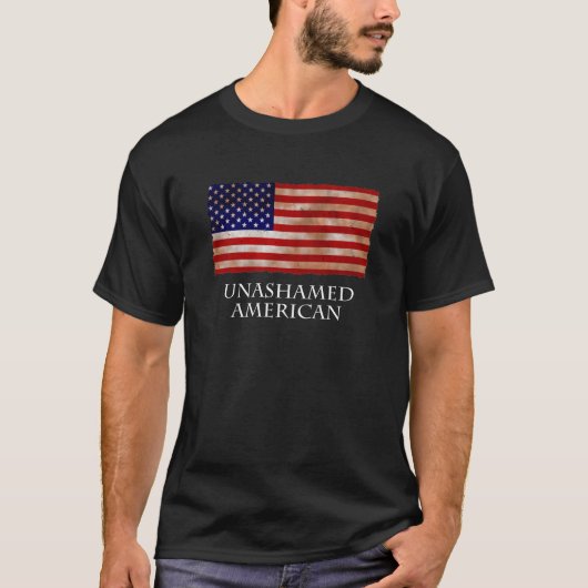 Onbeschaamd Amerikaans patriottisch T-Shirt (Voorkant)