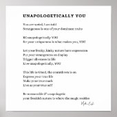 Onbeschaamd ben je jezelf gedicht poster wand (Voorkant)