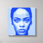 Onbeschaamd blauw | Bad Girl Ri Ri Canvas Afdruk (Voorkant)